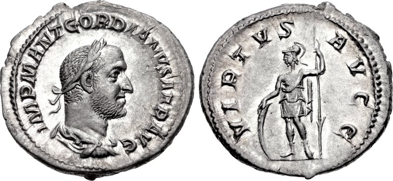 RIC IV Septimius Severus 3 Septimius Severus reverse, Legionary eagle, facing left, between two standards