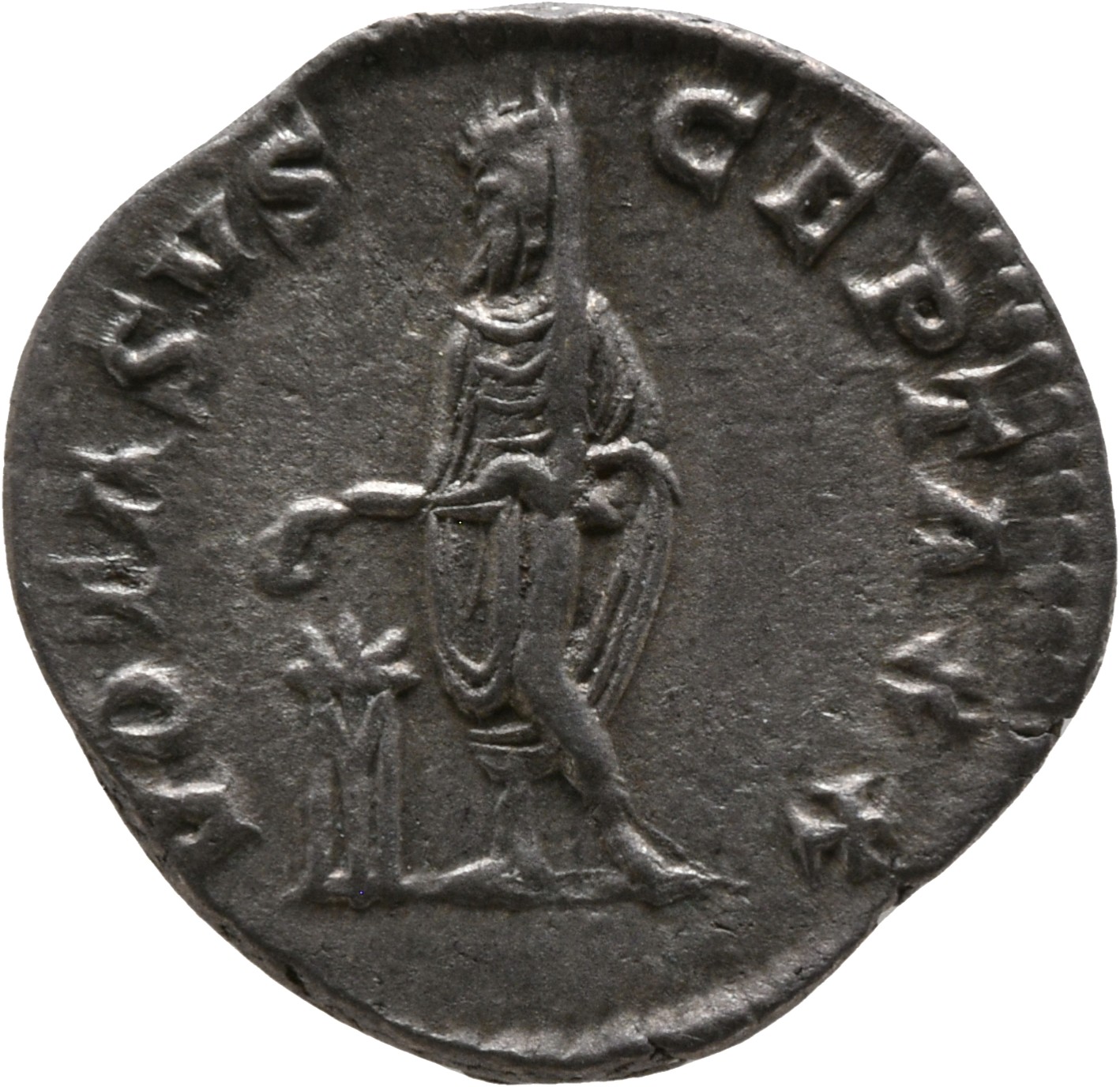 RIC IV Septimius Severus 308 Septimius Severus reverse, Septimius Severus, veiled, togate, standing left, sacrificing out ...