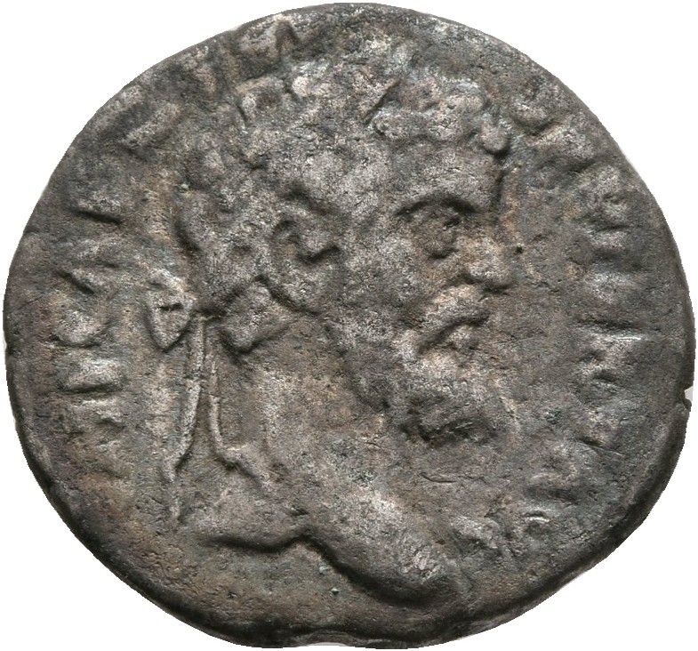 RIC IV Septimius Severus 350H Septimius Severus obverse, Head of Septimius Severus, laureate, right