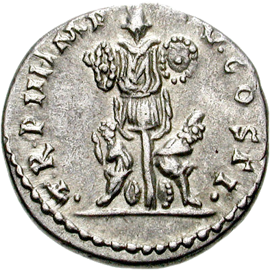 RIC IV Septimius Severus 435 Septimius Severus obverse, Head of Septimius Severus, laureate, right