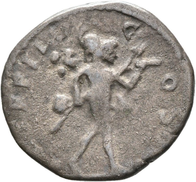 RIC IV Septimius Severus 52 Septimius Severus reverse, Mars, helmeted, naked except for cloak tied round waist, advancing ...