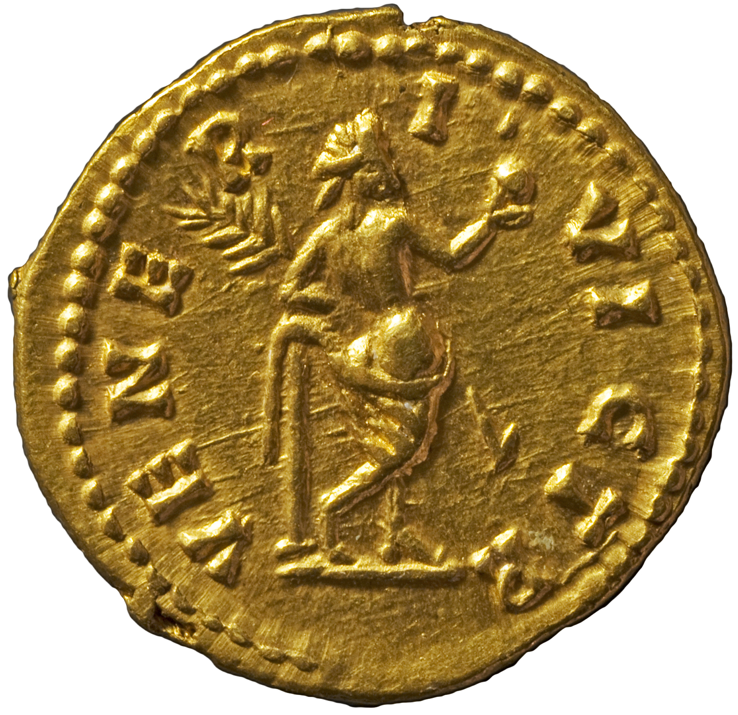 RIC IV Septimius Severus 536 (aureus) Septimius Severus reverse, Venus, with drapery falling below hips, standing with bac...