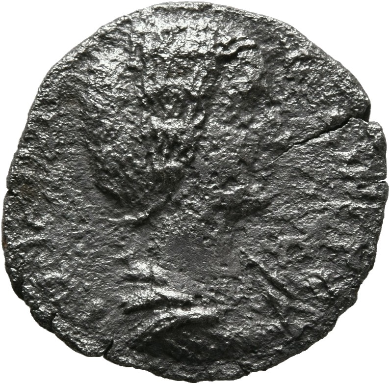 RIC IV Septimius Severus 538 (denarius) Septimius Severus obverse, Bust of Julia Domna, hair waved and coiled at back, dra...