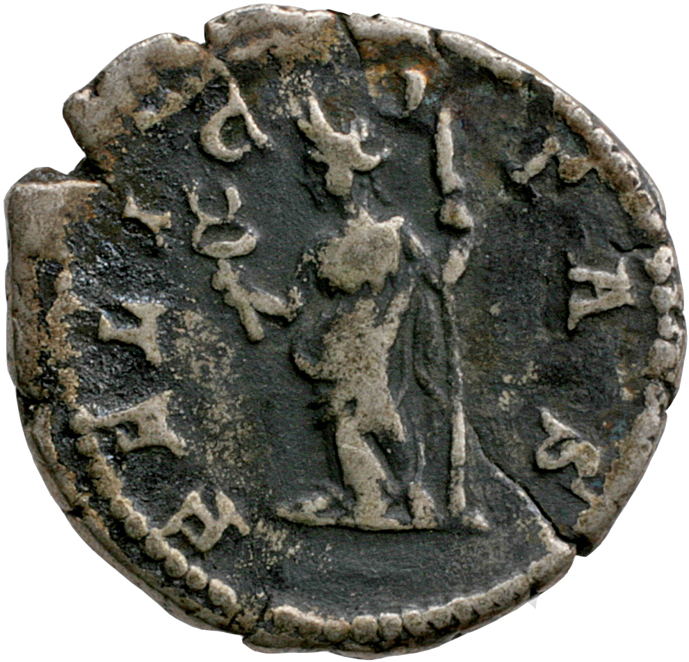 RIC IV Septimius Severus 551 Septimius Severus reverse, Felicitas, draped, standing left, holding caduceus in right hand a...