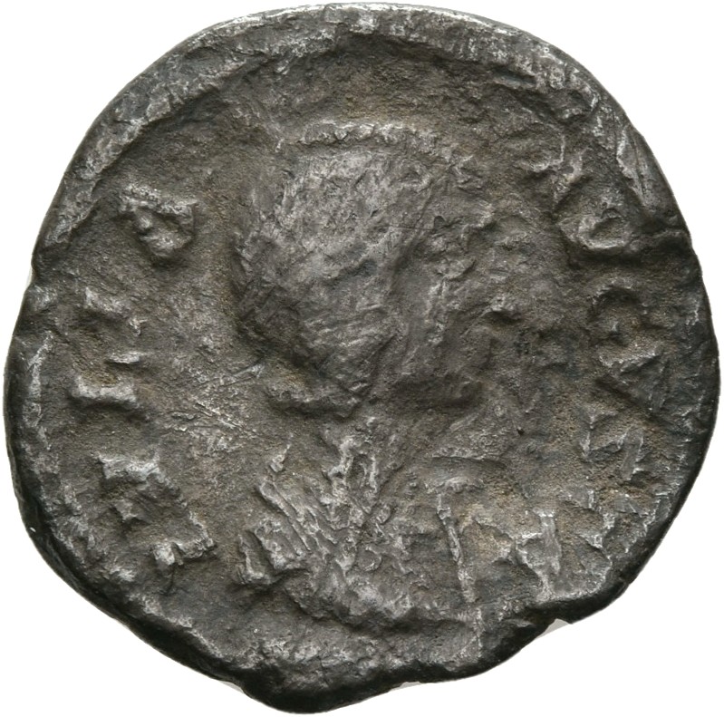 RIC IV Septimius Severus 559 (denarius) Septimius Severus obverse, Bust of Julia Domna, hair waved and coiled at back, dra...