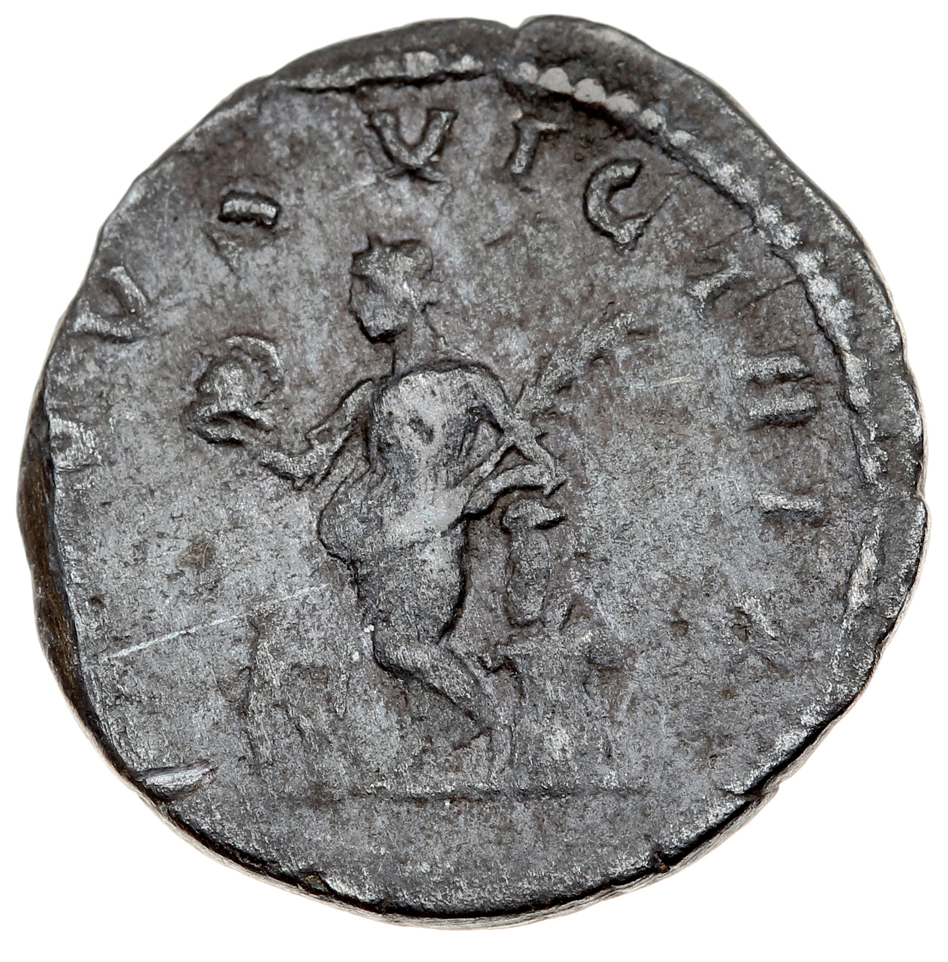 RIC IV Septimius Severus 581 (denarius) Septimius Severus reverse, Venus, naked to waist, standing left, holding helmet in...