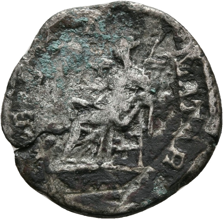RIC IV Septimius Severus 583 Septimius Severus reverse, Vesta, veiled, draped, seated left, holding palladium in extended ...