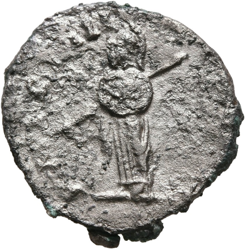 RIC IV Septimius Severus 61 Septimius Severus reverse, Minerva, helmeted, draped to feet, standing left, holding spear dow...