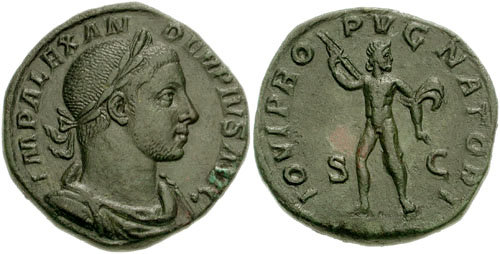 RIC IV Septimius Severus 628 Septimius Severus obverse, Bust of Julia Domna, hair waved and coiled at back, draped, right