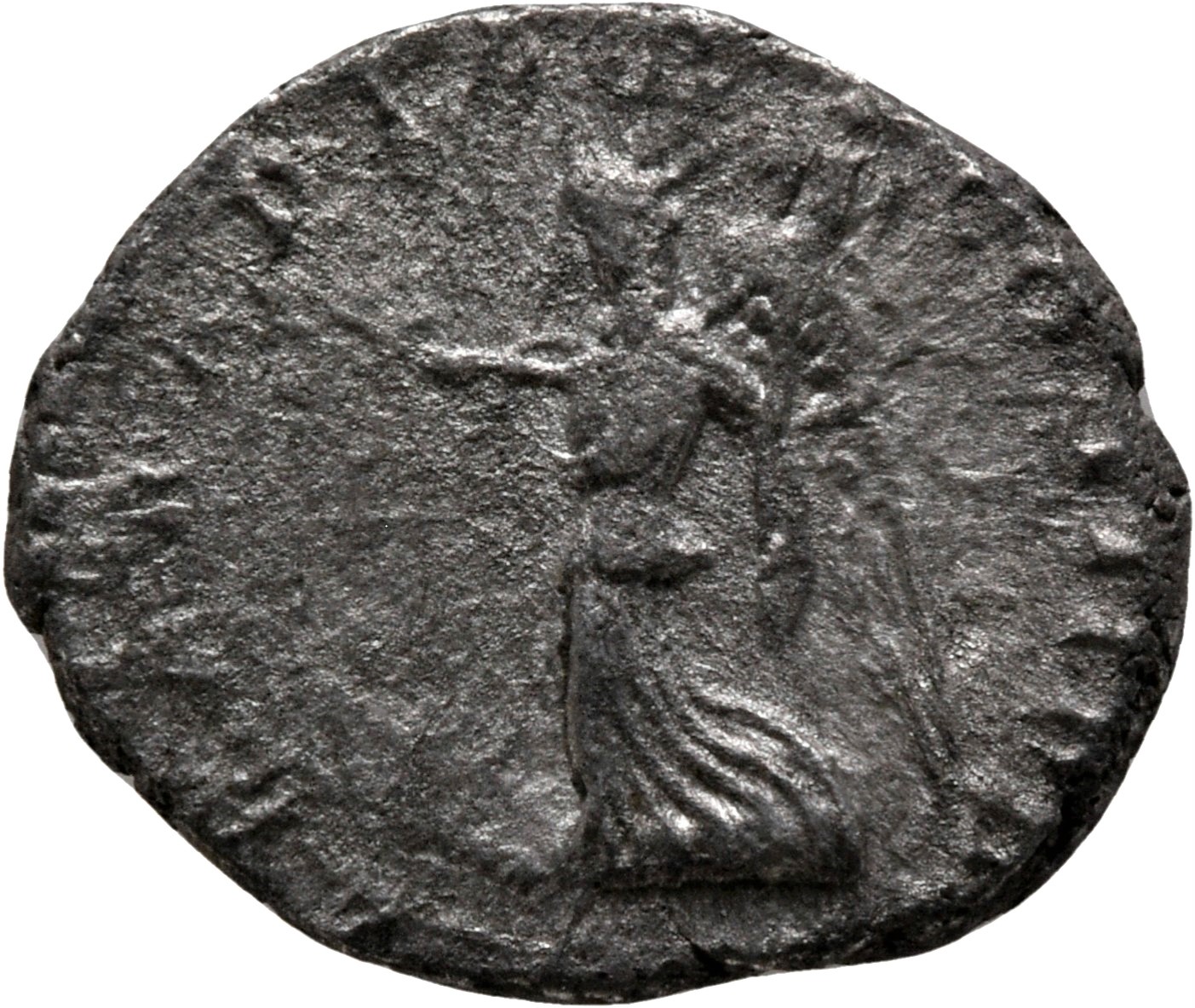 RIC IV Septimius Severus 64 (denarius) Septimius Severus reverse, Victory, winged, draped, advancing left, holding wreath ...