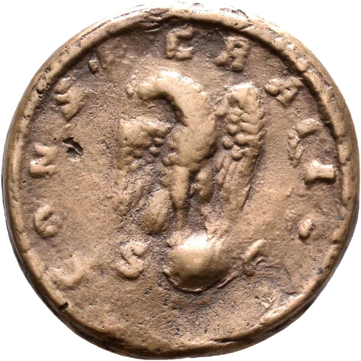 RIC IV Septimius Severus 660BB Septimius Severus reverse, Eagle, standing front, head left, on globe