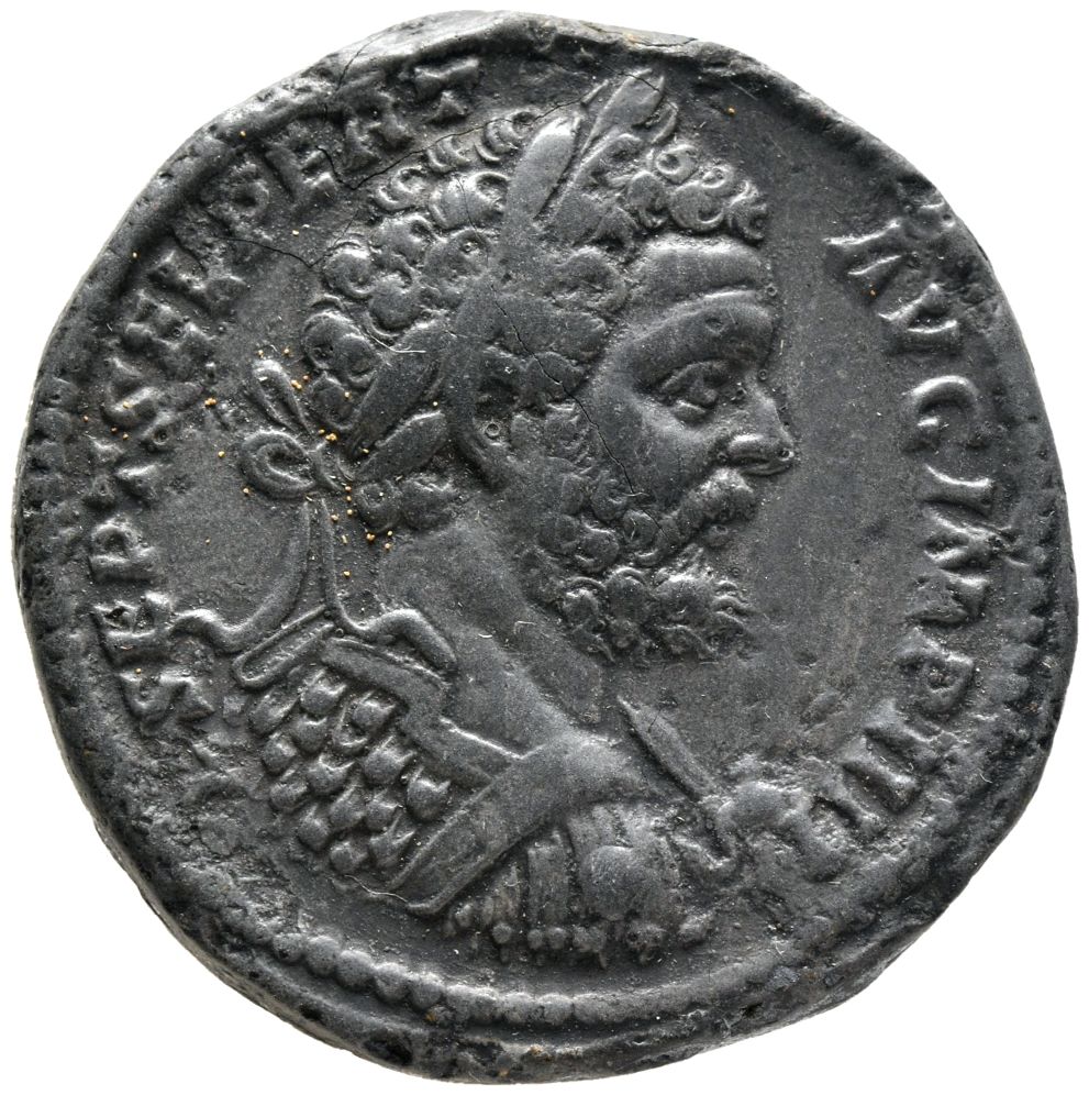 RIC IV Septimius Severus 676d Septimius Severus obverse, Bust of Septimius Severus, laureate, cuirassed, right