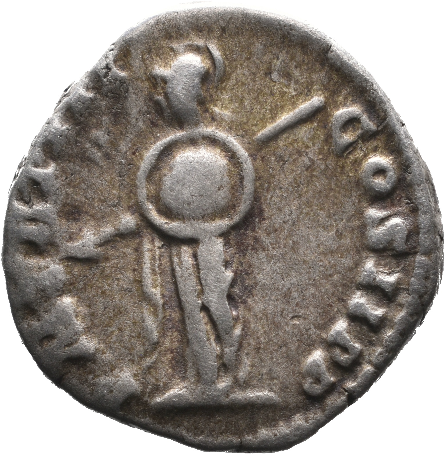 RIC IV Septimius Severus 68 Septimius Severus reverse, Minerva, helmeted, draped, standing left, holding spear in right ha...