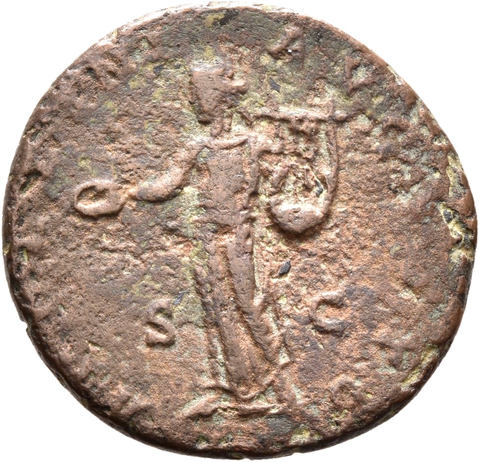 RIC IV Septimius Severus 682 Septimius Severus reverse, Apollo, wearing long robe to feet, standing left, holding patera i...