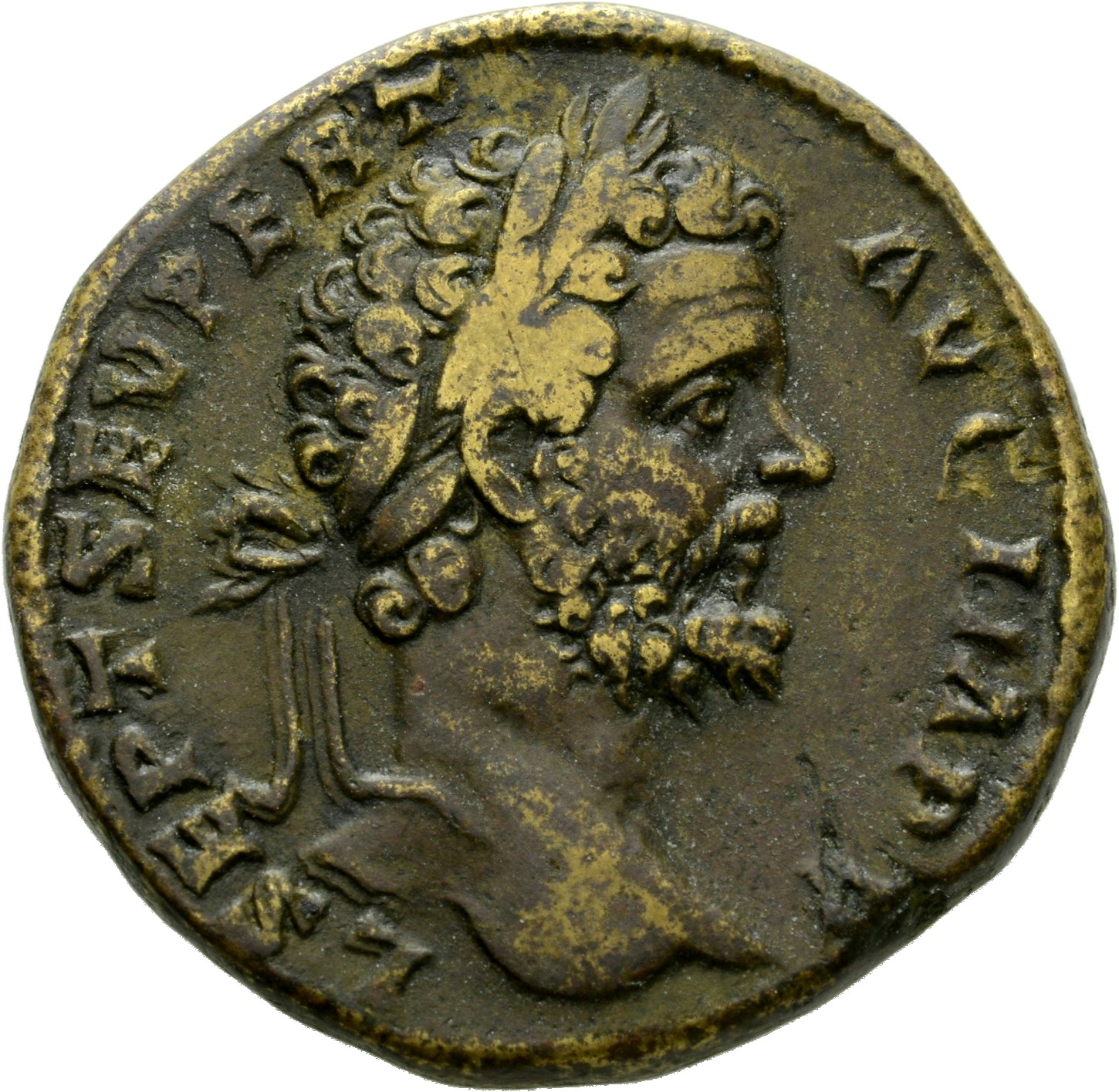 RIC IV Septimius Severus 688a Septimius Severus obverse, Head of Septimius Severus, laureate, right