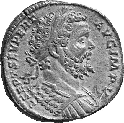 RIC IV Septimius Severus 690B Septimius Severus obverse, Bust of Septimius Severus, laureate, cuirassed, right