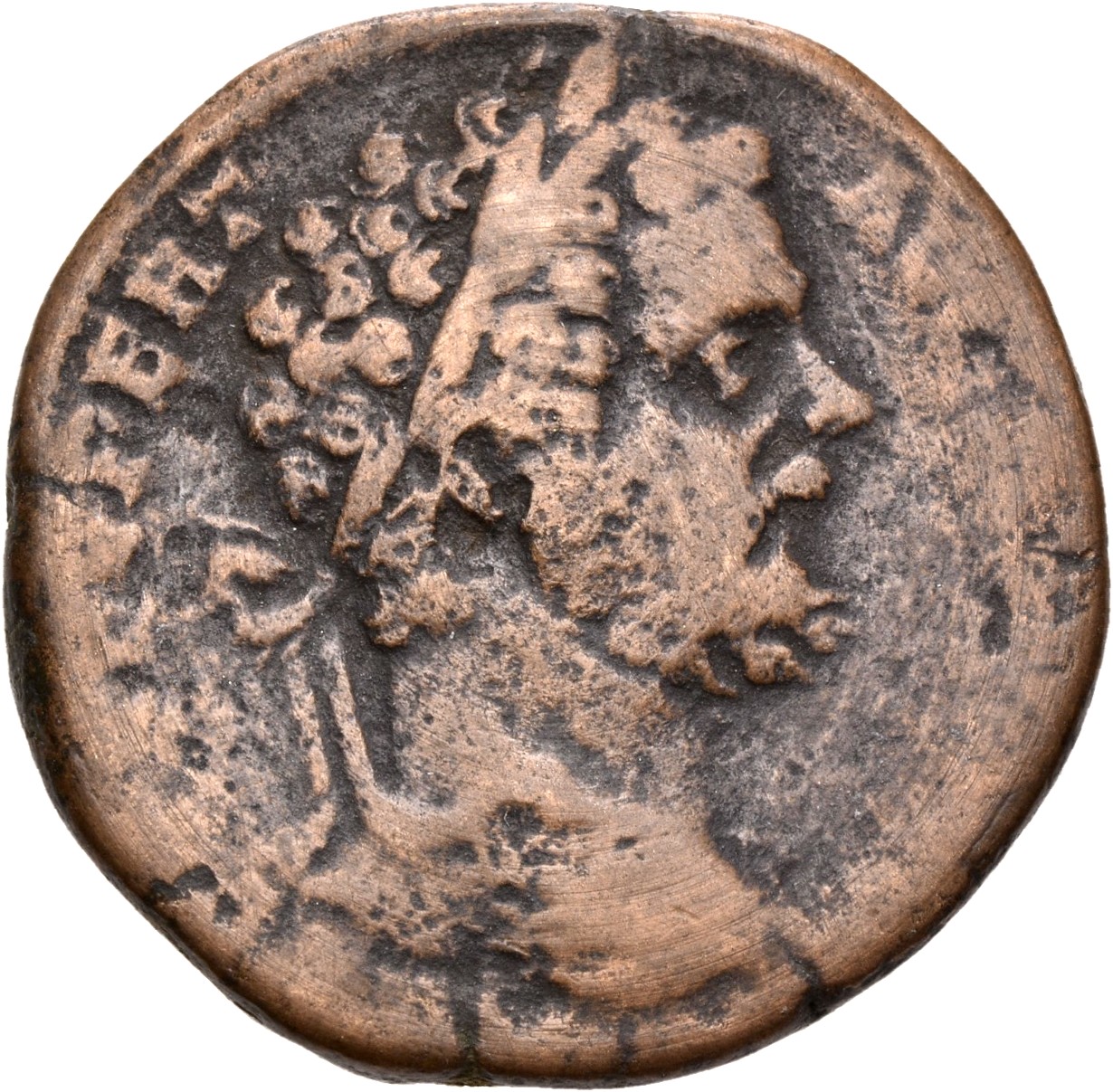 RIC IV Septimius Severus 700a Septimius Severus obverse, Head of Septimius Severus, laureate, right