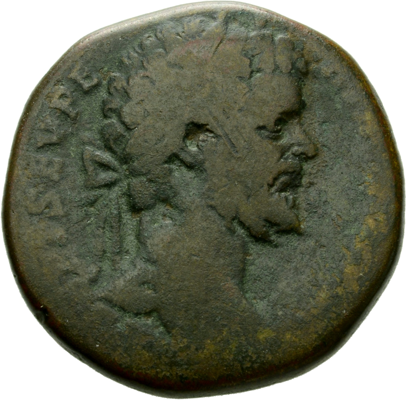 RIC IV Septimius Severus 703B Septimius Severus obverse, Head of Septimius Severus, laureate, right