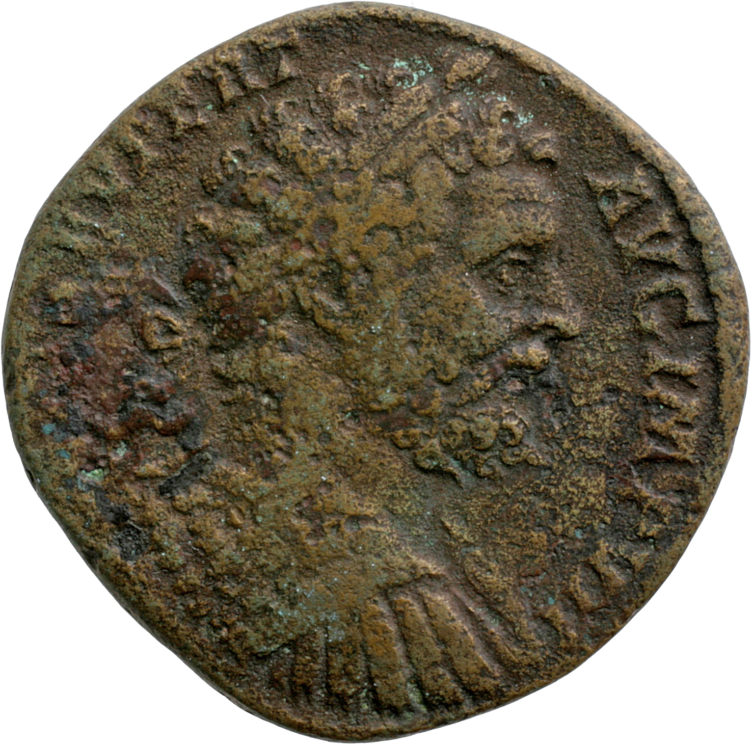 RIC IV Septimius Severus 705a Septimius Severus obverse, Head of Septimius Severus, laureate, right