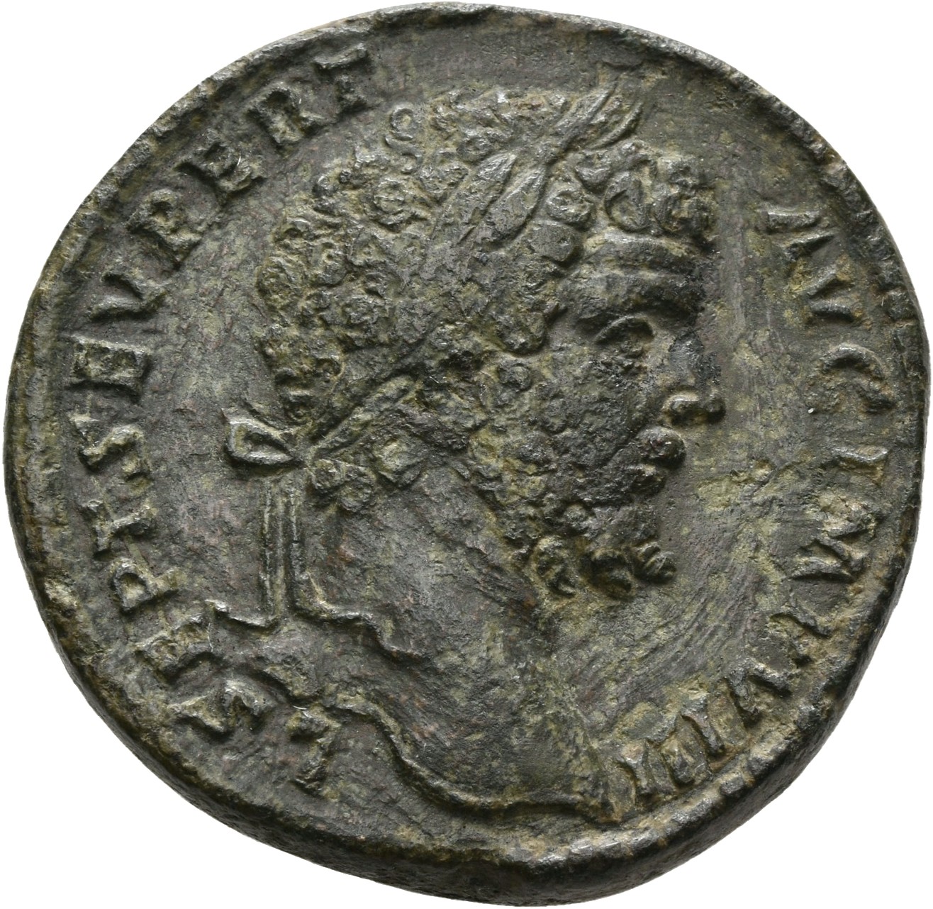RIC IV Septimius Severus 719a Septimius Severus obverse, Head of Septimius Severus, laureate, right