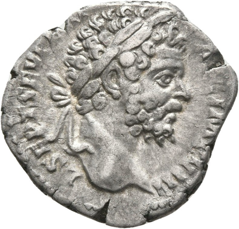 RIC IV Septimius Severus 74 Septimius Severus obverse, Head of Septimius Severus, laureate, right