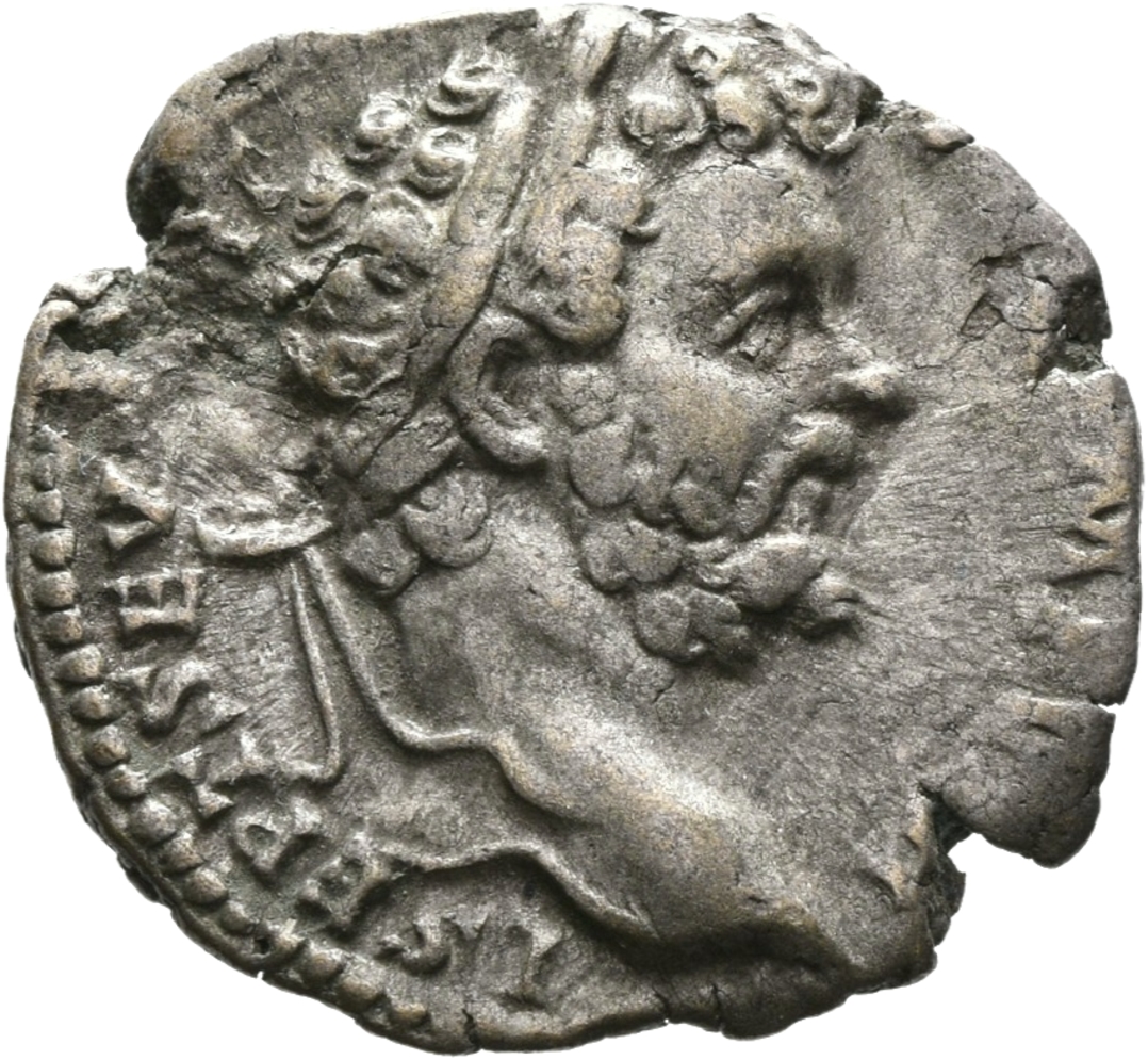 RIC IV Septimius Severus 78A Septimius Severus obverse, Head of Septimius Severus, laureate, right