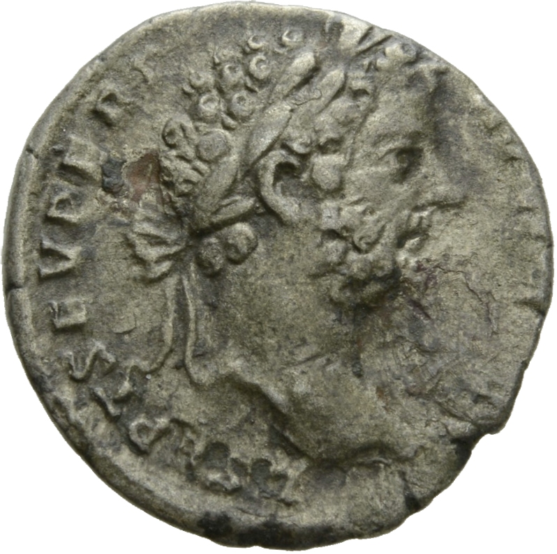 RIC IV Septimius Severus 79 Septimius Severus obverse, Head of Septimius Severus, laureate, right