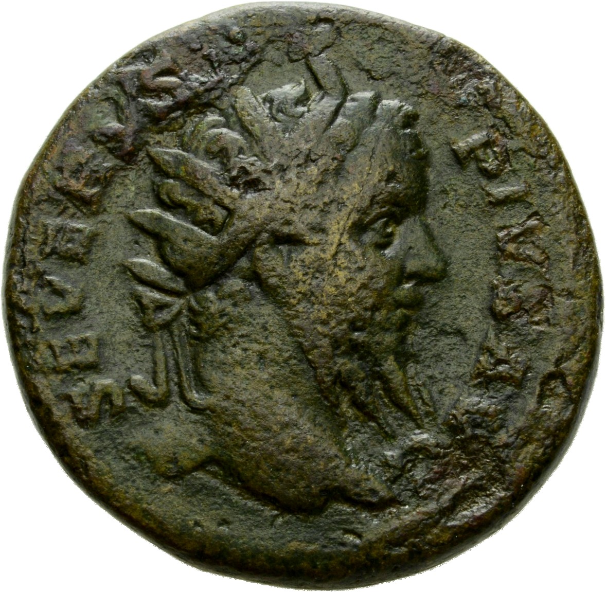 RIC IV Septimius Severus 802 Septimius Severus obverse, Head of Septimius Severus, radiate, right