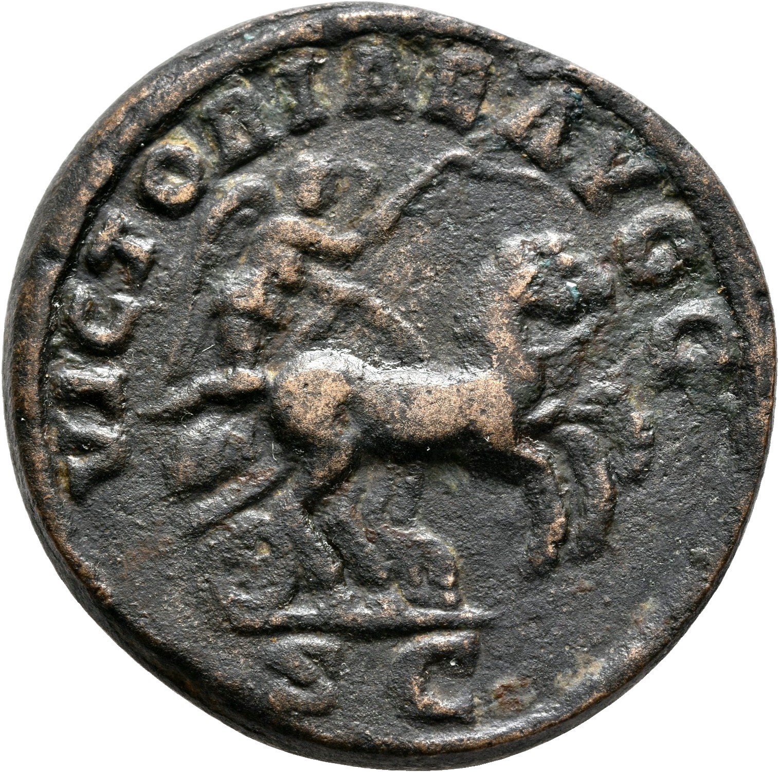 RIC IV Septimius Severus 817B Septimius Severus reverse, Victory, winged, draped, standing in biga, right