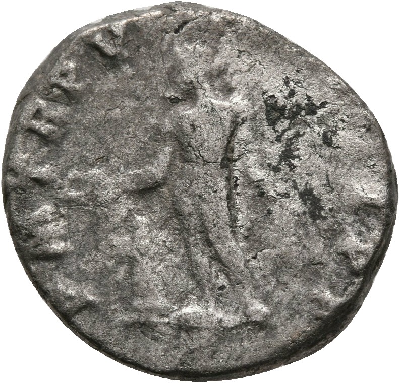 RIC IV Septimius Severus 87 Septimius Severus reverse, Genius, standing left, sacrificing with patera in right hand over l...