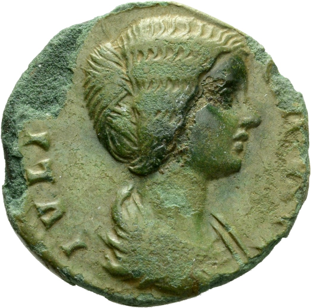 RIC IV Septimius Severus 883 (as) Septimius Severus obverse, Bust of Julia Domna, hair waved and coiled at back, draped, r...