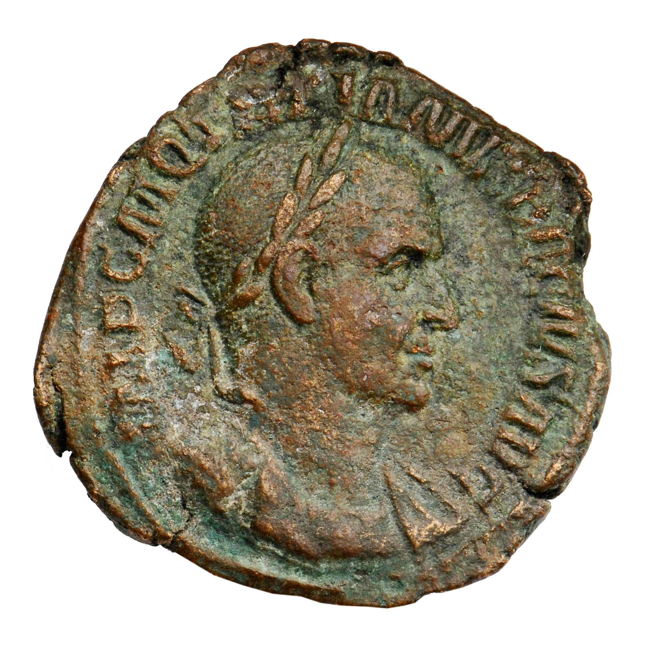 RIC IV Trajan Decius 117A Trajan Decius obverse, Bust of Trajan Decius, laureate, cuirassed, right