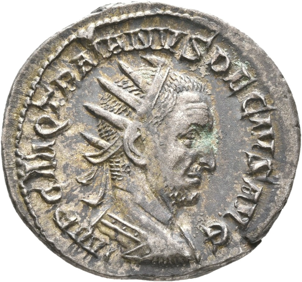 RIC IV Trajan Decius 12 Trajan Decius obverse — Büste des Traianus Decius mit Strahlenkrone nach r.