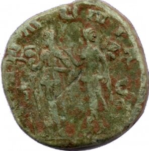 RIC IV Trajan Decius 124 Trajan Decius reverse, The two Pannoniae, both veiled, draped, standing front, turning left and r...