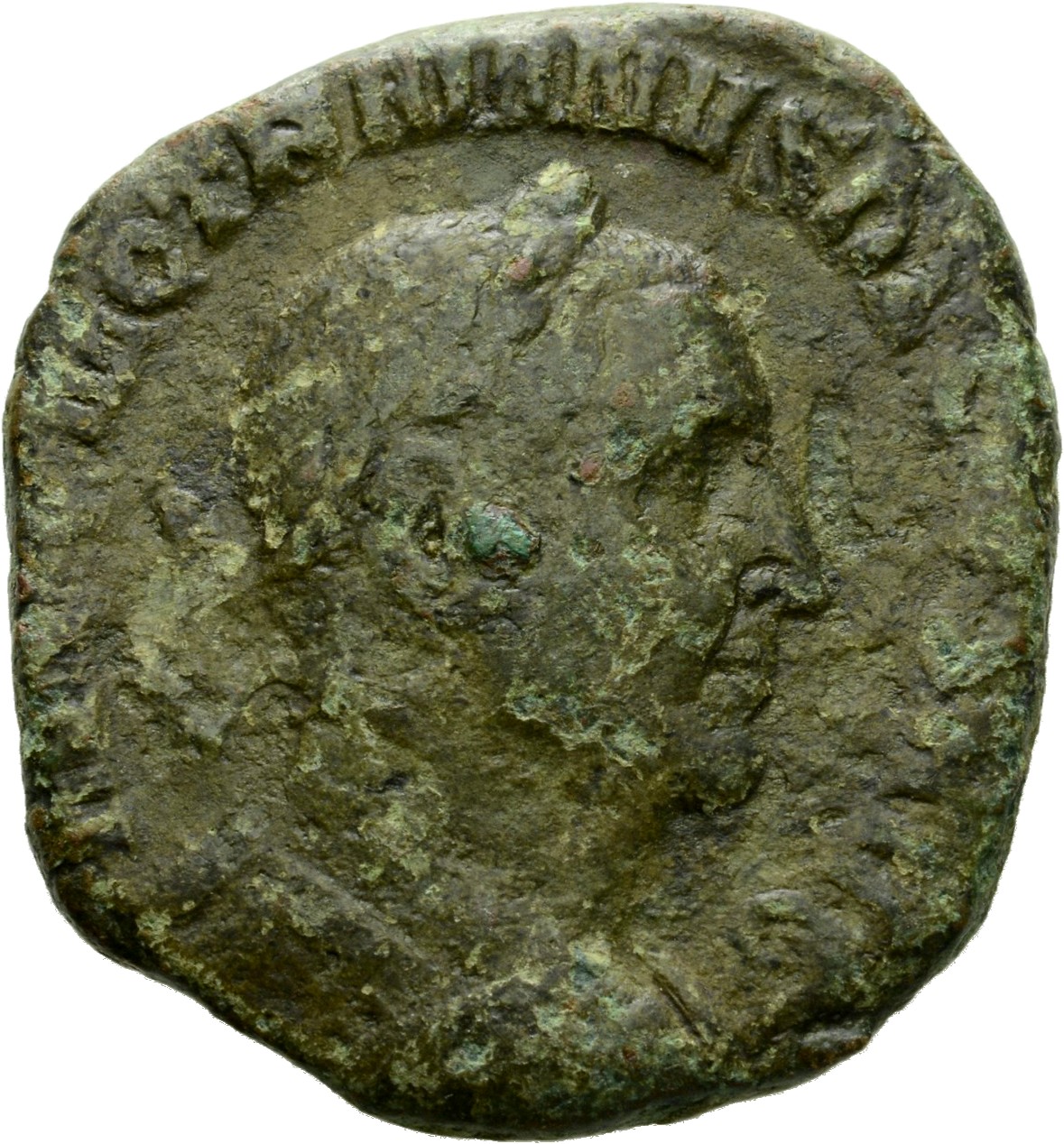 RIC IV Trajan Decius 126E Trajan Decius obverse, Bust of Trajan Decius, laureate, cuirassed, right
