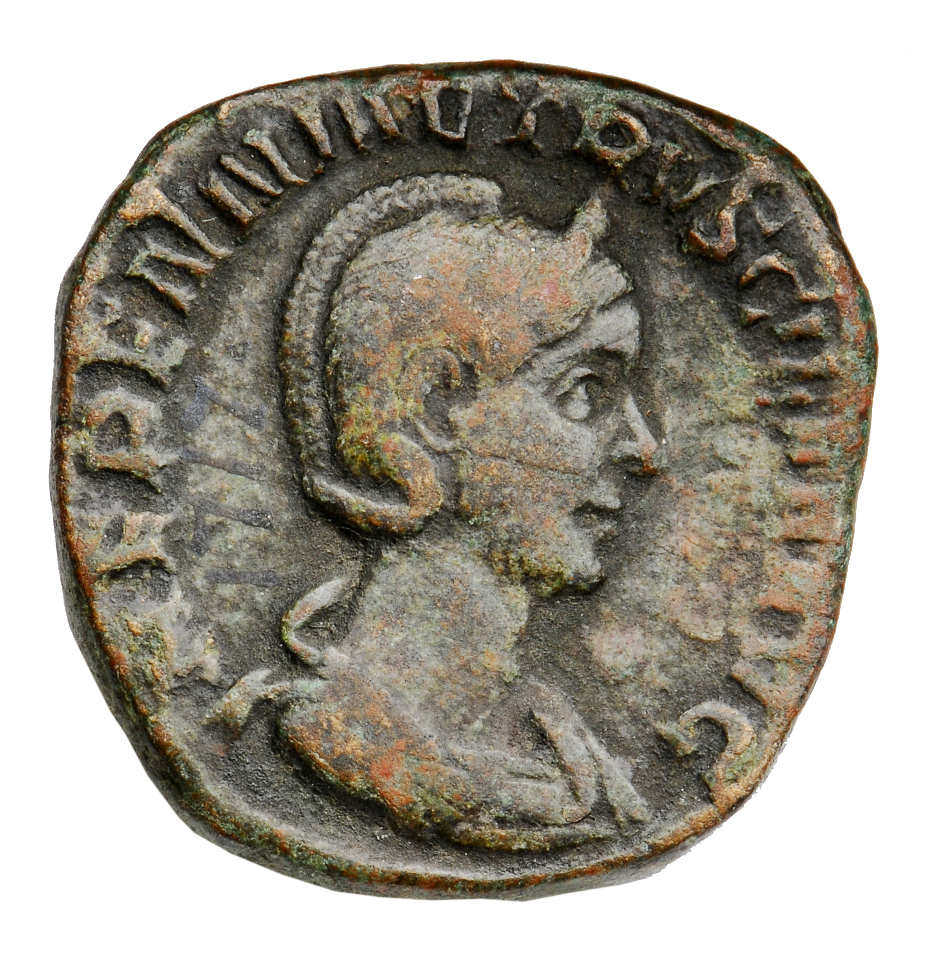 RIC IV Trajan Decius 136B Trajan Decius obverse, Bust of Herennia Etruscilla, diademed, draped, right