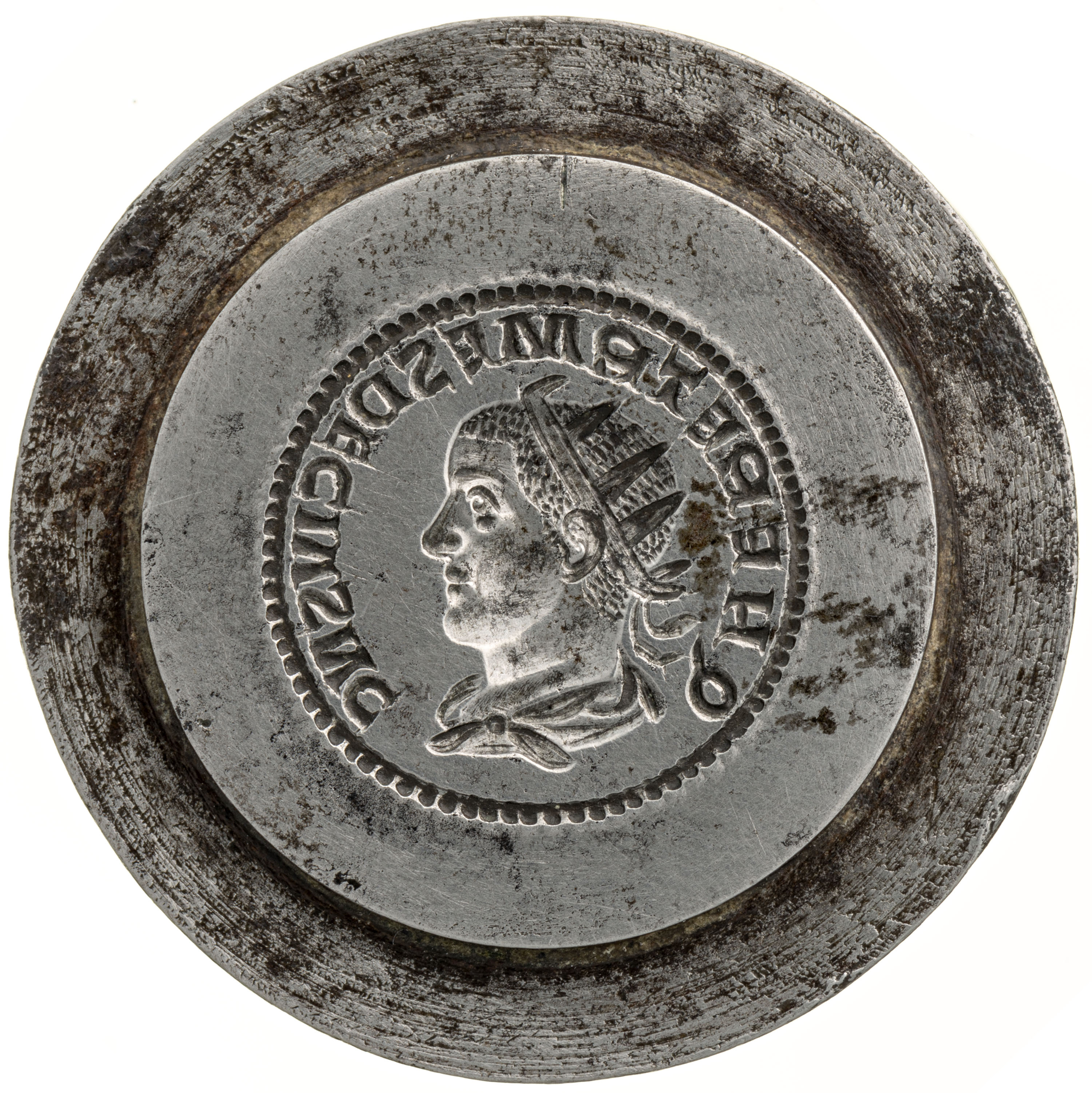 RIC IV Trajan Decius 142B Trajan Decius obverse, Bust of Herennius Etruscus, radiate, draped, right