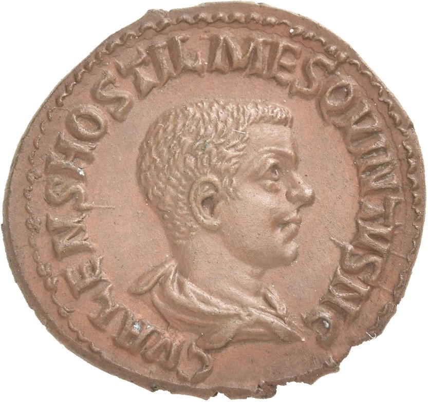 RIC IV Trajan Decius 181B Trajan Decius obverse, Bust of Hostilian, head bare, draped, right
