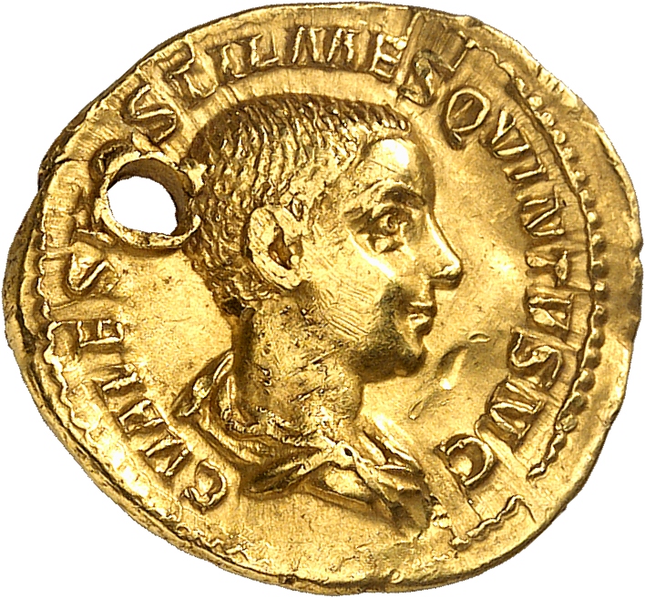 RIC IV Trajan Decius 183A Trajan Decius obverse, Bust of Hostilian, head bare, draped, right
