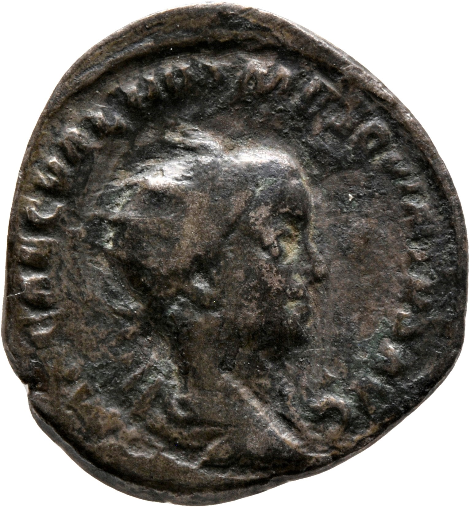RIC IV Trajan Decius 192 Trajan Decius obverse, Bust of Hostilian, radiate, draped, right