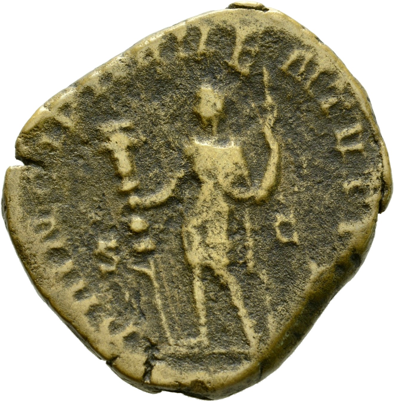 RIC IV Trajan Decius 216A Trajan Decius reverse, Hostilian, in military attire, standing left, holding standard in right h...