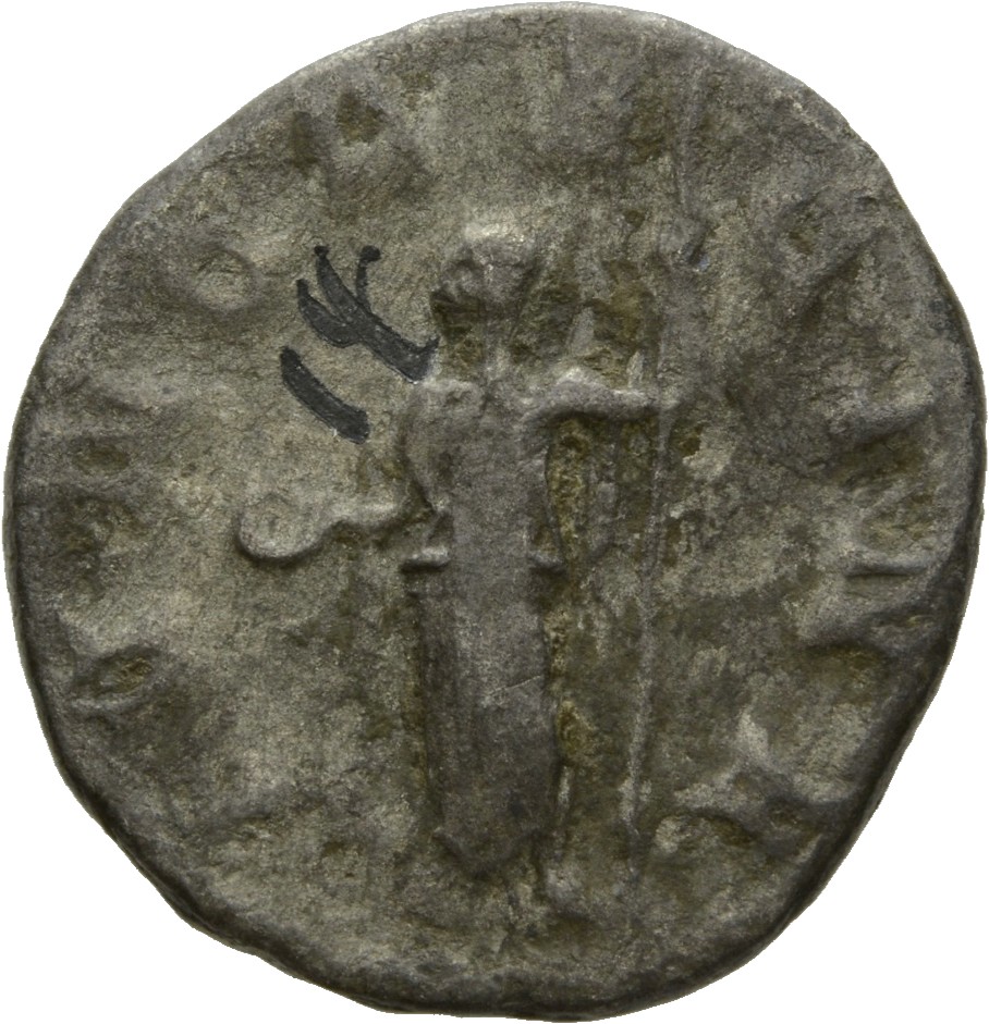 RIC IV Trajan Decius 57 Trajan Decius reverse, Juno, standing left, holding patera in right hand and sceptre in left hand;...
