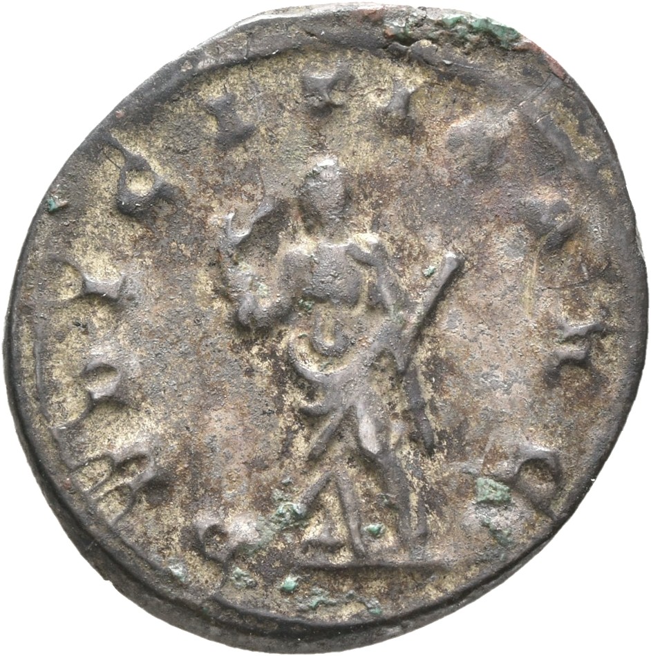 RIC IV Trajan Decius 58 Trajan Decius reverse, Pudicitia, draped, veiled, standing left, drawing veil with right hand, hol...