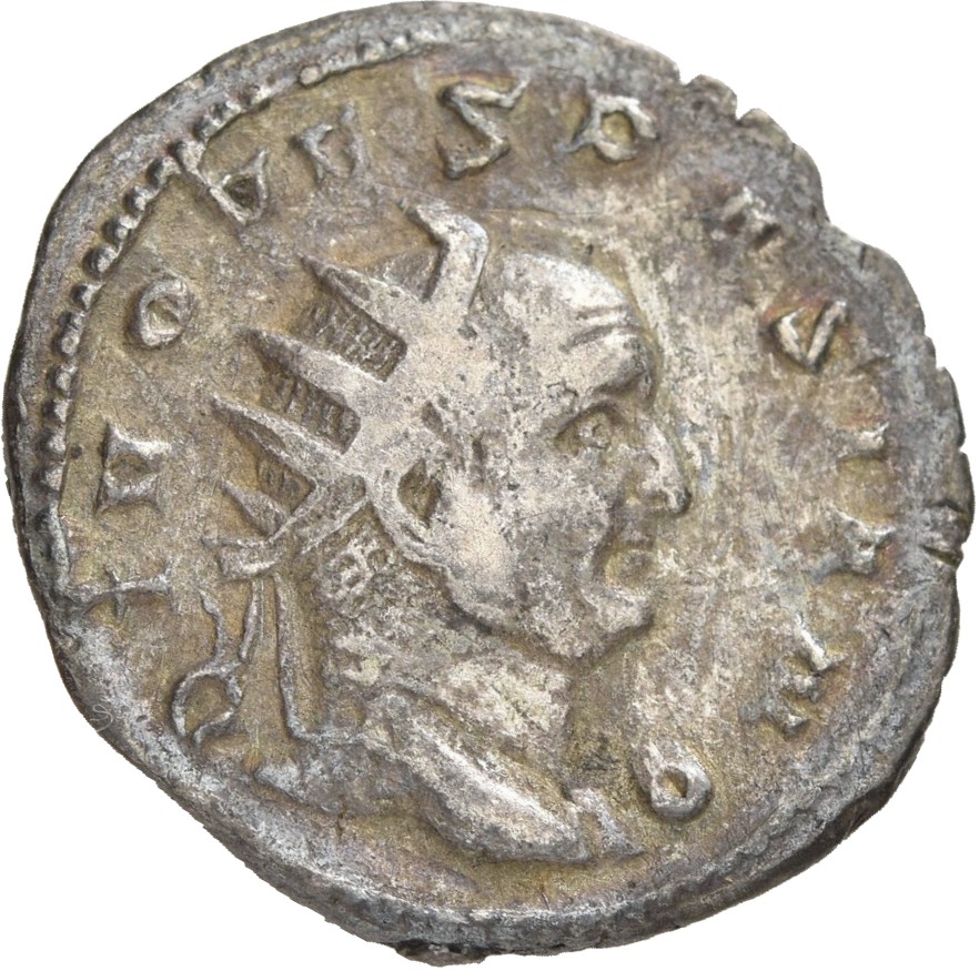 RIC IV Trajan Decius 80 Trajan Decius obverse, Head of Divus Vespasianus, radiate, right