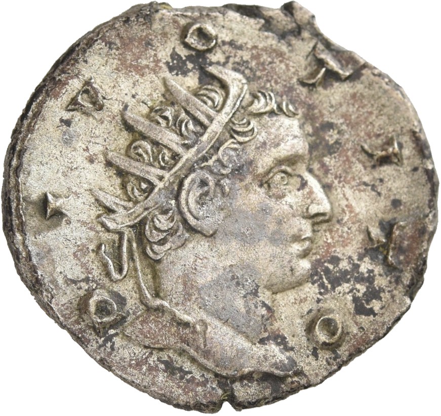 RIC IV Trajan Decius 82B Trajan Decius obverse — Head of Divus Titus, radiate, right