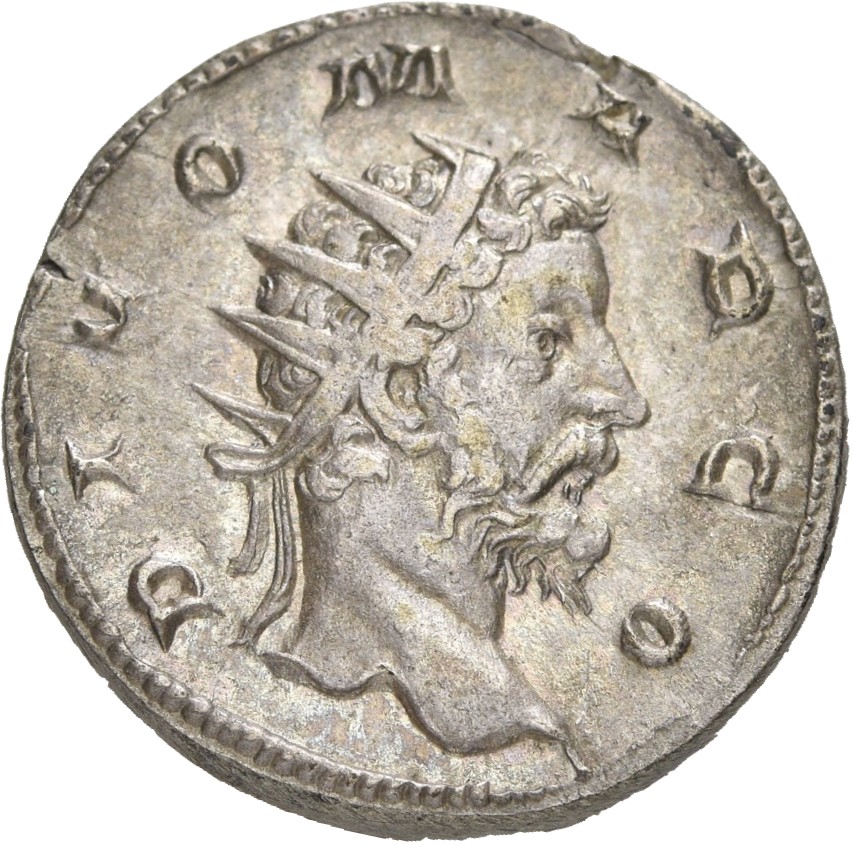 RIC IV Trajan Decius 91A Trajan Decius obverse, Head of Divus Marcus Aurelius, radiate, right