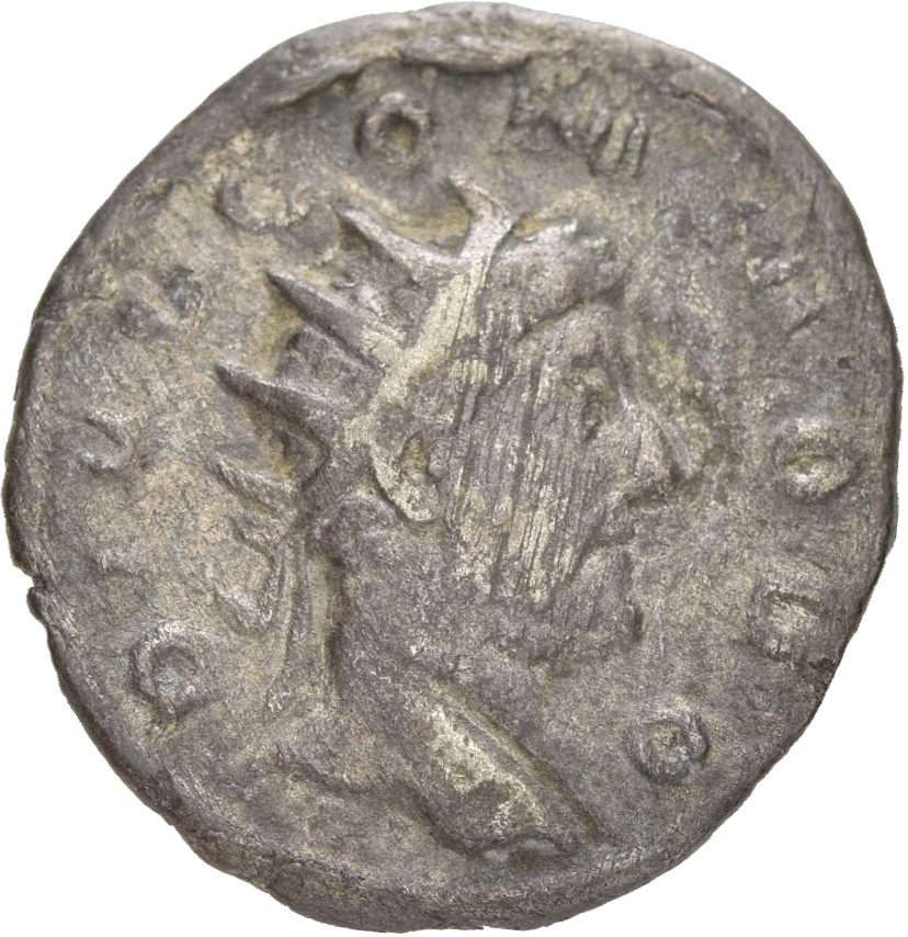 RIC IV Trajan Decius 93 Trajan Decius obverse, Head of Divus Commodus, radiate, right