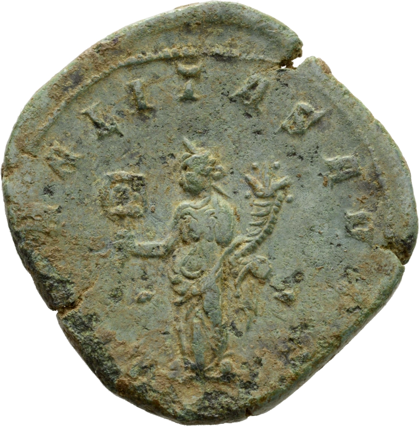 RIC IV Trebonianus Gallus 113 Trebonianus Gallus reverse, Liberalitas, draped, standing left, holding abacus in right hand...