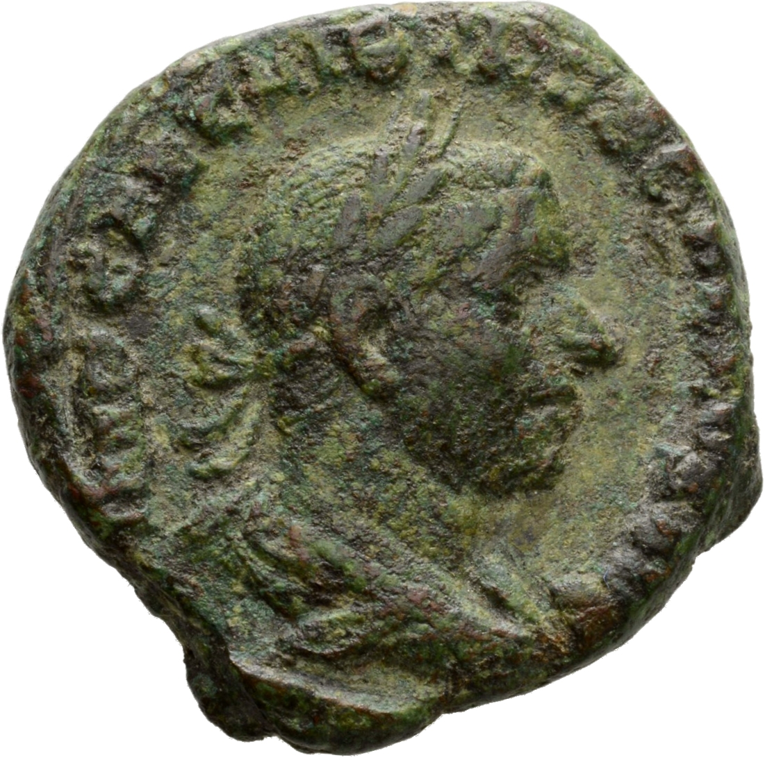 RIC IV Trebonianus Gallus 114C Trebonianus Gallus obverse, Bust of Trebonianus Gallus, laureate, draped, cuirassed, right