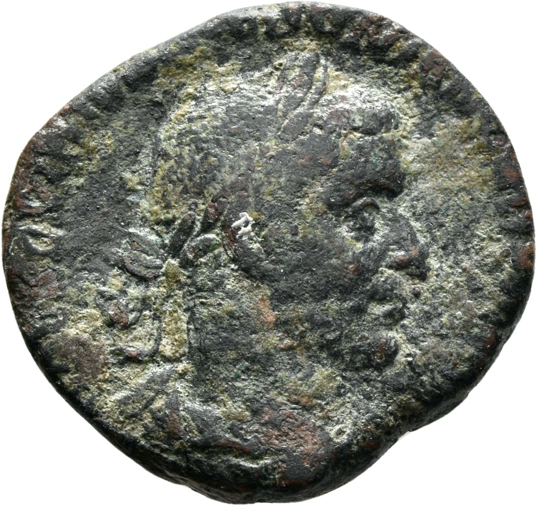 RIC IV Trebonianus Gallus 117 Trebonianus Gallus obverse, Bust of Trebonianus Gallus, laureate, draped, cuirassed, right